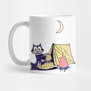 Felix camp fire in the night Mug